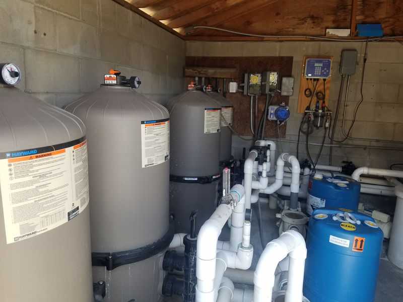 Pool equipment pump room